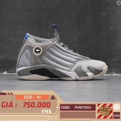 NIKE AIR JORDAN 14 RETRO 'WOLF GREY' 487471-004 SIZE 41 - GIÀY 2HAND CHÍNH HÃNG PVN17953