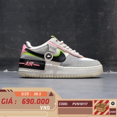 NIKE AIR FORCE 1 SHADOW 'SUNSET PULSE' CU8591 101 SIZE 38.5 - GIÀY 2HAND CHÍNH HÃNG
