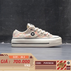 CONVERSE CHUCK TAYLOR ALL STAR LOW 'BOHO CROCHET' 568278C SIZE 36.5 - GIÀY 2HAND CHÍNH HÃNG