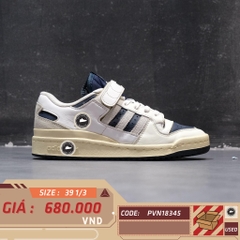 ADIDAS FORUM 84 LOW 'OFF WHITE COLLEGIATE NAVY' GZ6427 SIZE 39 1/3 - GIÀY 2HAND CHÍNH HÃNG