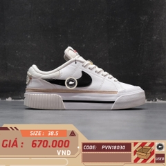 NIKE COURT LEGACY LIFT DM7590-100 SIZE 38.5 - GIÀY 2HAND CHÍNH HÃNG
