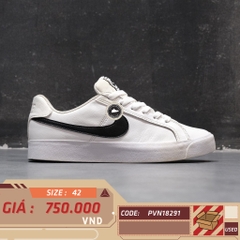 GIÀY NIKE COURT ROYALE AC 'WHITE BLACK' BQ4222-103 SIZE 42 - GIÀY 2HAND CHÍNH HÃNG PVN18291
