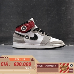 AIR JORDAN 1 RETRO HIGH OG LIGHT SMOKE GREY 575441-126 SIZE 38 - GIÀY 2HAND CHÍNH HÃNG