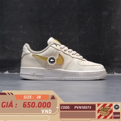 NIKE AIR FORCE 1 LOW JELLY PUFF PALE IVORY AH6827 100 SIZE 38 - GIÀY 2HAND CHÍNH HÃNG