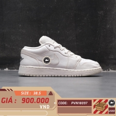GIÀY NIKE AIR JORDAN 1 LOW 'WHITE BLACK' 553560-101 SIZE 38.5 – GIÀY 2HAND CHÍNH HÃNG