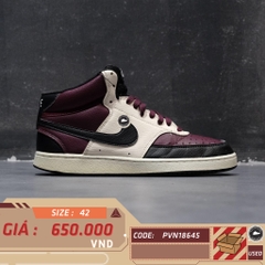 NIKE COURT VISION MID NEXT NATURE 'DARK BEETROOT' DN3577-600 SIZE 42 – GIÀY 2HAND CHÍNH HÃNG