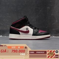 NIKE AIR JORDAN 1 MID GS ‘GYM RED’ - 554725 066 SIZE 38 GIÀY 2HAND CHÍNH HÃNG