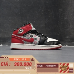 NIKE AIR JORDAN 1 MID SE “WHITE BLACK MULTI-COLOR” - DM1208 150 SIZE 37.5 GIÀY 2HAND CHÍNH HÃNG