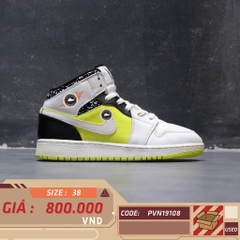 NIKE AIR JORDAN 1 MID ‘COMPOSITION NOTEBOOK’ – 554725-870 SIZE 38 GIÀY 2HAND CHÍNH HÃNG