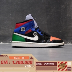 AIR JORDAN 1 MID SE 'MULTI PATENT' CV5276-001 SIZE 38 – GIÀY 2HAND CHÍNH HÃNG