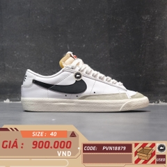 NIKE BLAZER LOW '77 VINTAGE WHITE/BLACK DA6364-101 SIZE 40.5 GIÀY 2HAND CHÍNH HÃNG