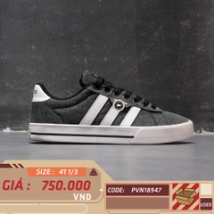 ADIDAS DAILY 3.0 'CORE BLACK CLOUD WHITE CORE BLACK' FW7033 SIZE 41 1/3 GIÀY 2HAND CHÍNH HÃNG