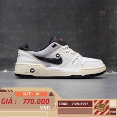 NIKE FULL FORCE LOW 'WHITE/BLACK/PEWTER' FB1362-101 SIZE 41 GIÀY 2HAND