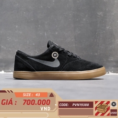NIKE SB CHECK ‘BLACK/GUM DARK BROWN’ 705265‑003 – SIZE 43 – GIÀY 2HAND