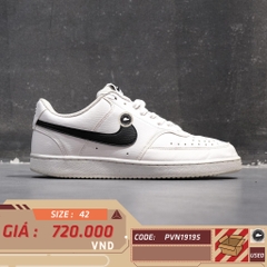 NIKE COURT VISION LOW NEXT NATURE WHITE WHITE BLACK DH2987 101 – GIÀY 2HAND CHÍNH HÃNG PVN19195