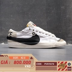 NIKE BLAZER LOW ’77 JUMBO WHITE SAILED BLACK – DN2158‑101 SIZE 42.5 – GIÀY 2HAND CHÍNH HÃNG