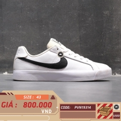 NIKE COURT ROYALE AC ‘WHITE BLACK’ BQ4222 SIZE 43 GIÀY 2HAND