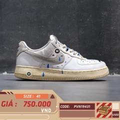 NIKE AIR FORCE 1 ‘07 LV8 PAINT SPLATTER – CZ0339‑100 – GIÀY 2HAND CHÍNH HÃNG [PVN19431]