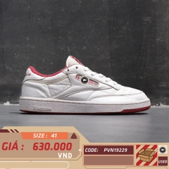 REEBOK CLUB C 85 ‘WHITE/RED’ – FY9424 – GIÀY 2HAND CHÍNH HÃNG [PVN19229]