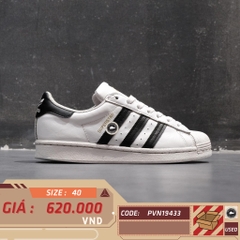 ADIDAS SUPERSTAR CLOUD WHITE/CORE BLACK – EG4958 SIZE 40 – GIÀY 2HAND CHÍNH HÃNG