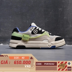 FILA FUSION CLASSIC SKATE SHOES ‘BLACK WHITE BLUE’ – T12M322201FSP SIZE 40 – GIÀY 2HAND CHÍNH HÃNG