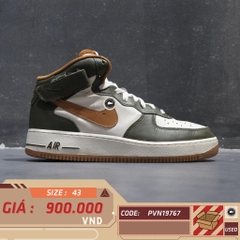 NIKE AIR FORCE 1 MID iD AQ3776-992 SIZE 43 GIÀY 2HAND CHÍNH HÃNG PVN19767