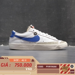 NIKE BLAZER LOW ’77 VINTAGE “SUMMIT WHITE / GYM RED” DA6364-103 — SIZE 42.5 GIÀY 2HAND CHÍNH HÃNG — PVN19686