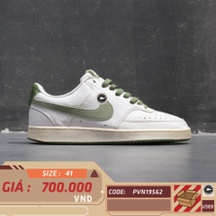 NIKE COURT VISION LOW “WHITE × OIL GREEN” FJ5480-100 SIZE 41 GIÀY 2HAND CHÍNH HÃNG PVN19562