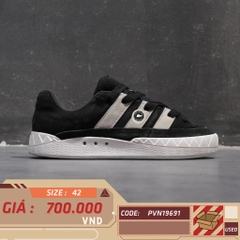 ADIDAS ADIMATIC "CORE BLACK / CRYSTAL WHITE / CARBON" ID8265 — SIZE 42 GIÀY 2HAND CHÍNH HÃNG — PVN19691