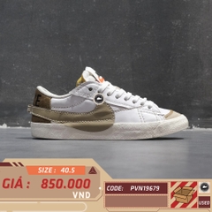 NIKE BLAZER LOW ’77 JUMBO WHITE KHAKI DZ2772-121 SIZE 40.5 GIÀY 2HAND CHÍNH HÃNG PVN19679