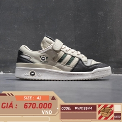 ADIDAS FORUM 84 LOW "OFF WHITE GREEN" HQ6938 — SIZE 42 GIÀY 2HAND CHÍNH HÃNG — PVN19544