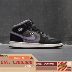 AIR JORDAN 1 MID SE HOUNDSTOOTH DC7226-015 SIZE 40 GIÀY 2HAND CHÍNH HÃNG PVN19797