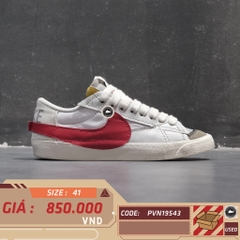 NIKE BLAZER LOW ’77 JUMBO “WHITE / PHOTON DUST / LIGHT SMOKE GREY / UNIVERSITY RED” DQ8769-100 — SIZE 41 GIÀY 2HAND CHÍNH HÃNG — PVN19543