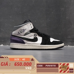 NIKE AIR JORDAN 1 MID SE 'VARSITY PURPLE' 852542-105 SIZE 40 GIÀY 2HAND CHÍNH HÃNG PVN19770
