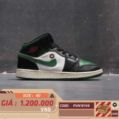 NIKE AIR JORDAN 1 MID “BLACK PINE GREEN” 554725-067 SIZE 40 GIÀY 2HAND CHÍNH HÃNG PVN19749