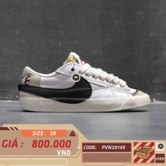 NIKE BLAZER LOW ’77 JUMBO DQ1470-101 SIZE 38 GIÀY 2HAND CHÍNH HÃNG PVN20149