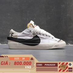 NIKE BLAZER LOW '77 JUMBO 'WHITE BLACK' DQ1470 101 - SIZE 38 GIÀY 2HAND CHÍNH HÃNG - PVN20259