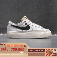 NIKE BLAZER LOW PLATFORM WHITE/BLACK DJ0292-101 SIZE 36.5 GIÀY 2HAND CHÍNH HÃNG PVN20158