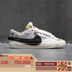 NIKE BLAZER LOW '77 JUMBO DQ1470-101 SIZE 38 GIÀY 2HAND CHÍNH HÃNG PVN20196