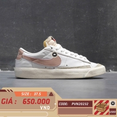 NIKE BLAZER LOW ’77 WHITE ROSE DC4769-109 SIZE 37.5 GIÀY 2HAND CHÍNH HÃNG PVN20232