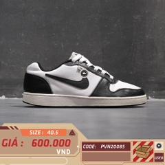 NIKE EBERNON LOW PRM “WHITE / BLACK / WOLF GREY” AQ1774-102 SIZE 40.5 GIÀY 2HAND CHÍNH HÃNG PVN20085