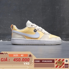 NIKE COURT BOROUGH LOW RECRAFT “PALE IVORY / MELON TINT” DV5456-107 SIZE 40 GIÀY 2HAND CHÍNH HÃNG PVN20095