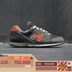 NEW BALANCE 996 ‘GREY ORANGE’ CM996SHA SIZE 41.5 GIÀY 2HAND CHÍNH HÃNG PVN20332