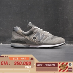 NEW BALANCE 996 ‘GREY / SILVER’ CM996BG SIZE 40.5 GIÀY 2HAND CHÍNH HÃNG PVN20346