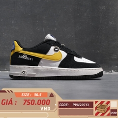 NIKE AIR FORCE 1 LOW ATHLETIC CLUB BLACK UNIVERSITY GOLD (GS) DH9597 002 SIZE 36.5 GIÀY 2HAND CHÍNH HÃNG PVN20713