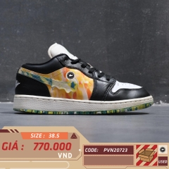 NIKE AIR JORDAN 1 LOW 'TIE DYE' GS DJ6252 038 SIZE 38.5 GIÀY 2HAND CHÍNH HÃNG PVN20723