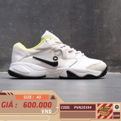 NIKE COURT LITE 2 WHITE/BLACK-VOLT AR8836-107 SIZE 43 GIÀY 2HAND CHÍNH HÃNG PVN20394