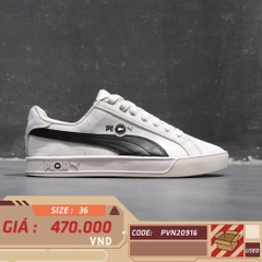 PUMA SMASH VULC 'WHITE BLACK' 359622 05 SIZE 36 GIÀY 2HAND CHÍNH HÃNG PVN20916