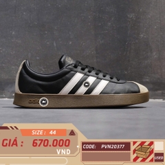 ADIDAS VL COURT 2.0 'BLACK WHITE GUM' ID6017 SIZE 44 GIÀY 2HAND CHÍNH HÃNG PVN20377