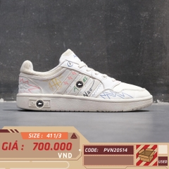 ADIDAS HOOPS 3.0 DOODLE 'WHITE' HP3165 SIZE 41 1/3 GIÀY 2HAND CHÍNH HÃNG PVN20514